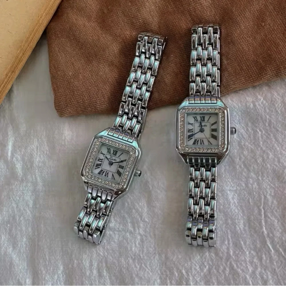 Panthere Classic Crystal Stainless Steel Watch with Diamond Accents